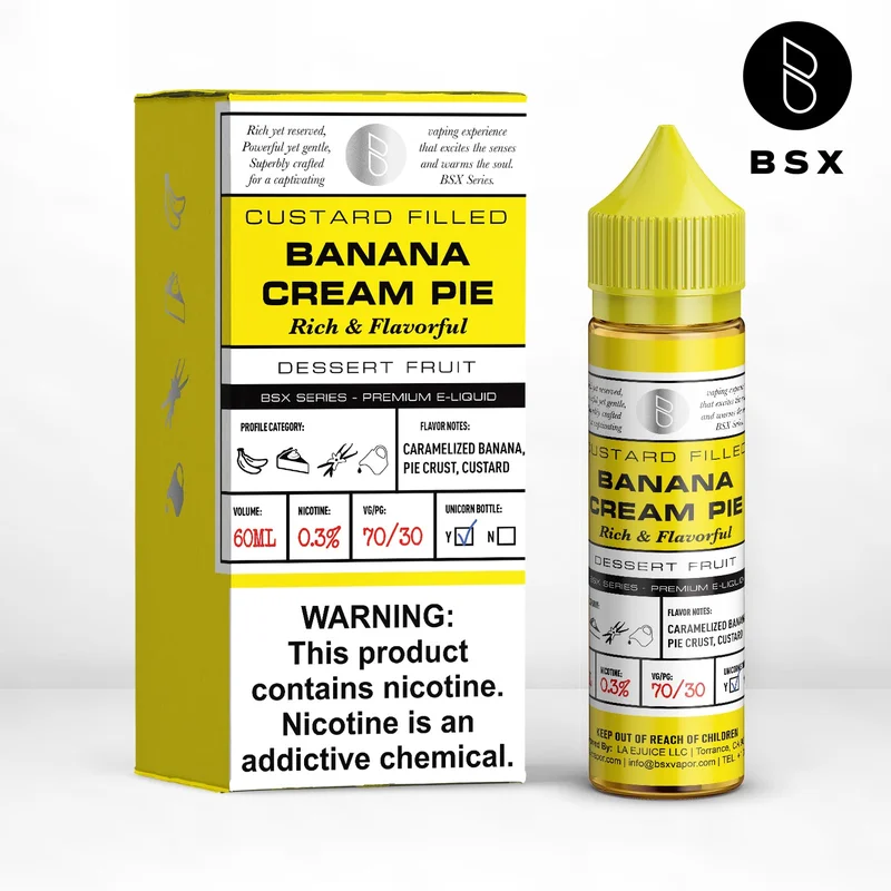 BSX Vapor BSX Series – Banana Cream Pie – 60ML E-Liquid - Image 2
