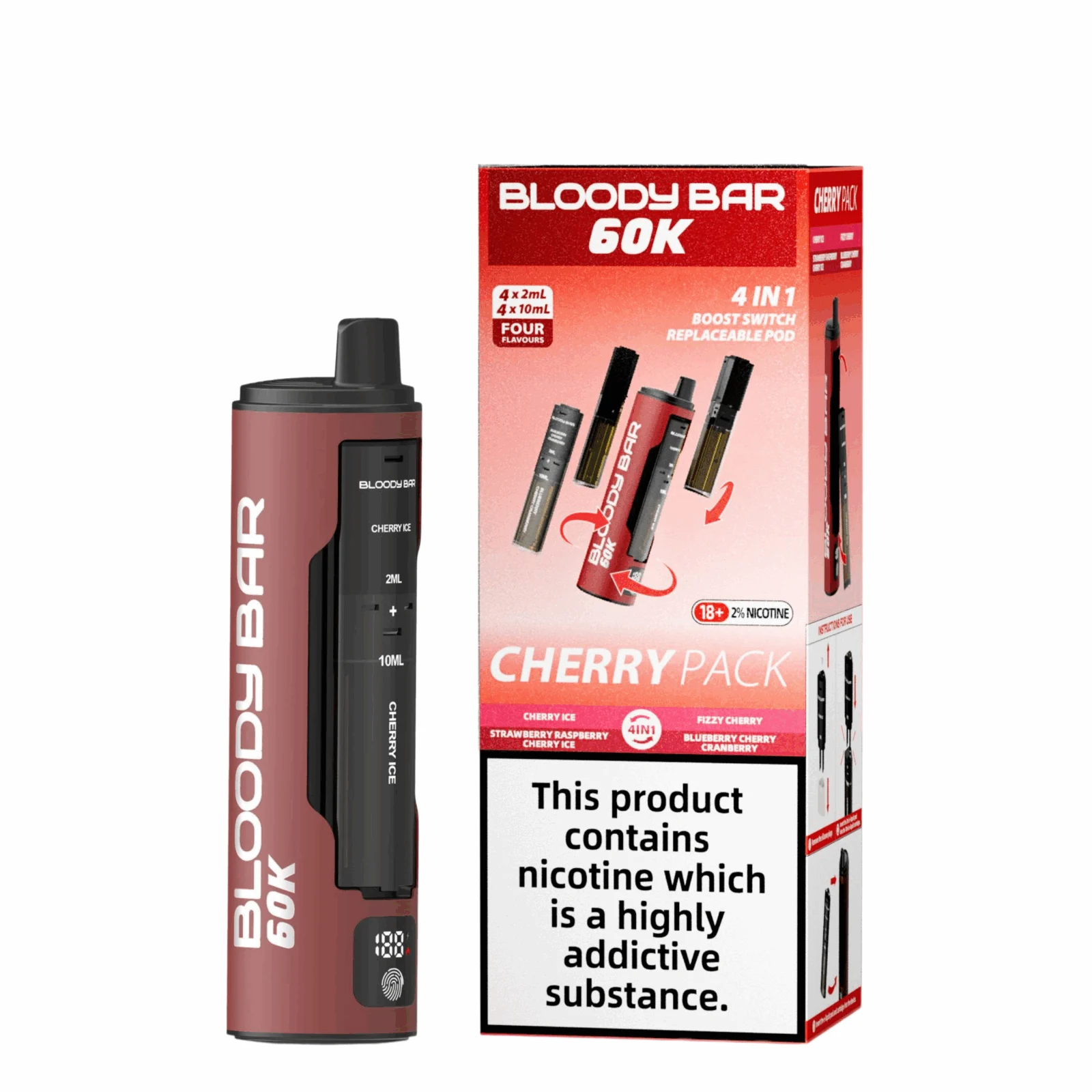 20mg Bloody Bar 60k Prefilled Vape Kit - Image 5