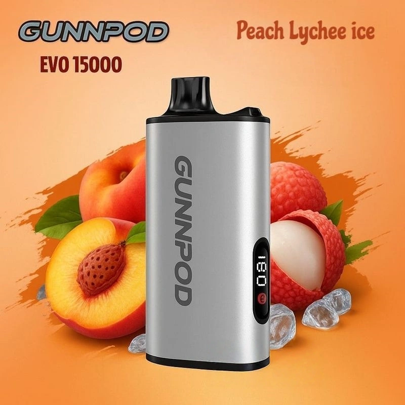 Gunnpod EVO Peach lychee Ice 15000 - Image 2